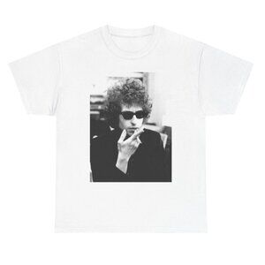 Bob Dylan Graphic T Shirt Vintage Rock Blue Grass Retro Unisex Heavy Cotton Tee